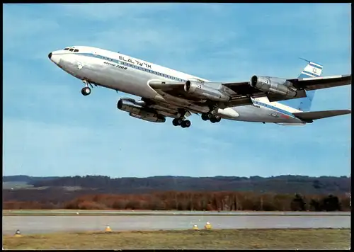 Ansichtskarte  ארער EL AL Israel Boeing 720 B Flugzeug Airplane Avion 1991