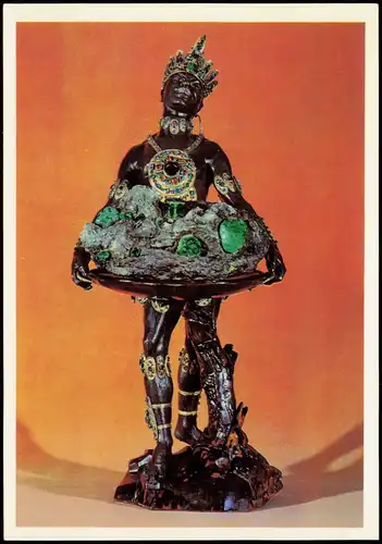 Ansichtskarte  Mohr mit Smaragden im Urgestein Kunst Fotokarte 1976