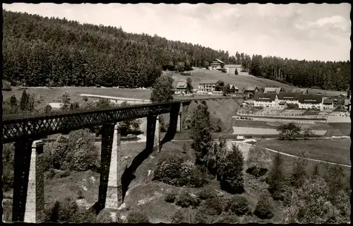 Ansichtskarte Freudenstadt Umlandansicht mit Brücke, Ort im Schwarzwald 1957