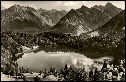 Ansichtskarte Obersdorf Freibergsee Allgäuer Berge 1957