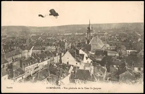 CPA Compiègne Vue générale de la Tour St-Jacques 1917