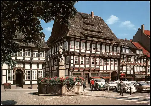 Ansichtskarte Einbeck Markt, VW Käfer und Bulli 1976