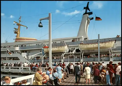 Ansichtskarte Cuxhaven Alte Liebe, Dampfer 1973