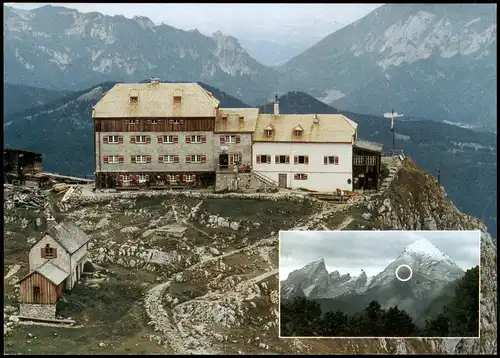 Ansichtskarte Berchtesgaden 2 Bild Watzmannhaus 1980  Baudenstempel