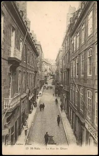 CPA Saint-Malo La Rue de Dinan 1913
