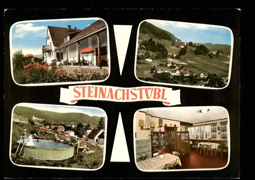 Ansichtskarte Warmensteinach ,,STEINACHSTÜBL“ Innen, Pool 1971