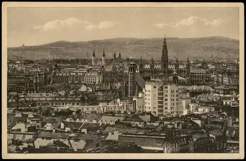Ansichtskarte Wien Panorama-Ansicht Blick vom Stephansturm 1925