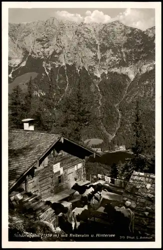 Ramsau bei Berchtesgaden Schärtenalm (1359 m) mit Reiteralm u. Hintersee 1950