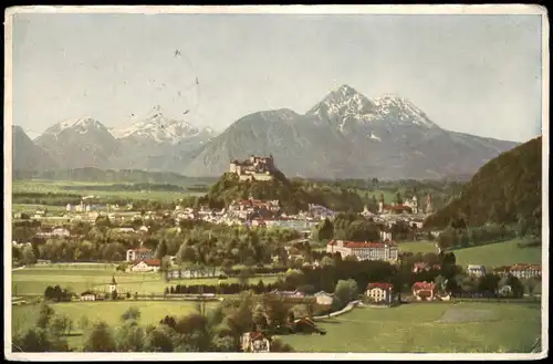 Ansichtskarte Salzburg Panorama-Ansicht von Parsch 1951