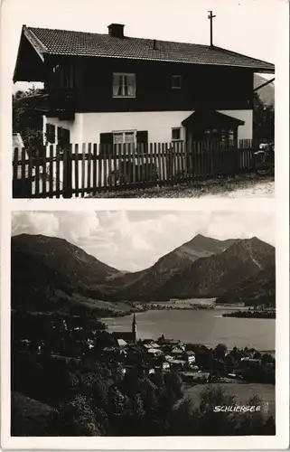 Ansichtskarte Schliersee Stadthaus und Panorama 1940