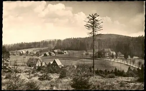 Ansichtskarte Allzunah Panorama-Ansicht Ort bei Frauenwald Rennsteig 1960
