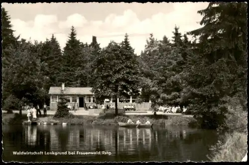 Ansichtskarte Frauenwald Waldwirtschaft Lenkgrund bei Frauenwald Rstg. 1958