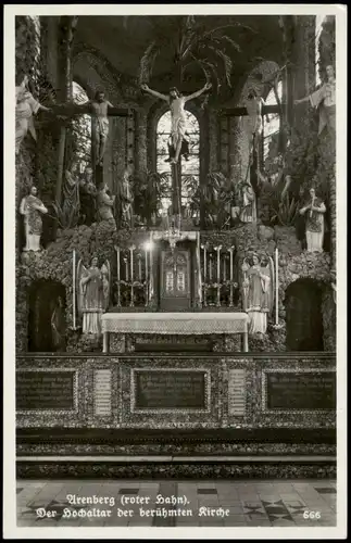 Ansichtskarte Arenberg-Koblenz Der Hochaltar der berühmten Kirche 1932