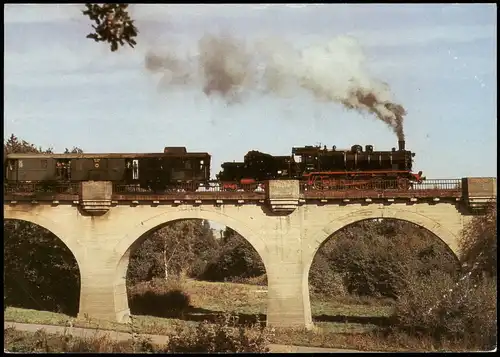 Verkehr Eisenbahn/Zug Lok 38 205 mit Sonderzug bei Zeulenroda 1988