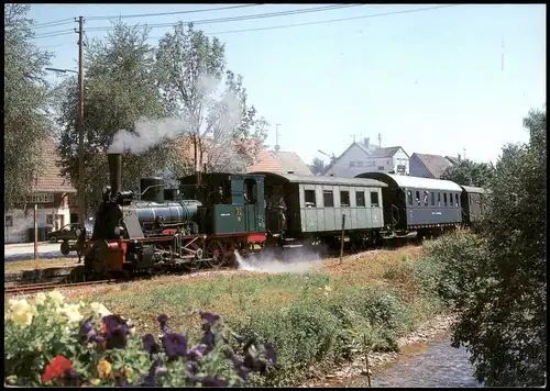 Museumsbahn Kandertal Dampflokomotive der EUROVAPOR in Hammerstein 1980