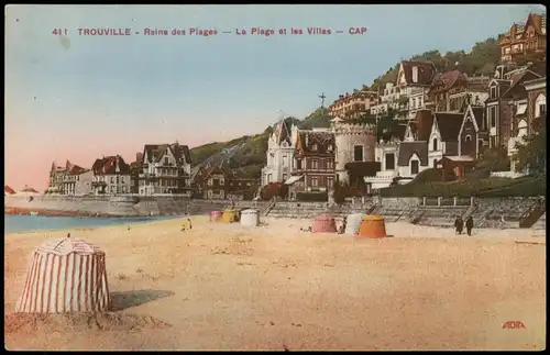 Trouville-sur-Mer Reine des plages - La Plage et les Villas - CAP 1920