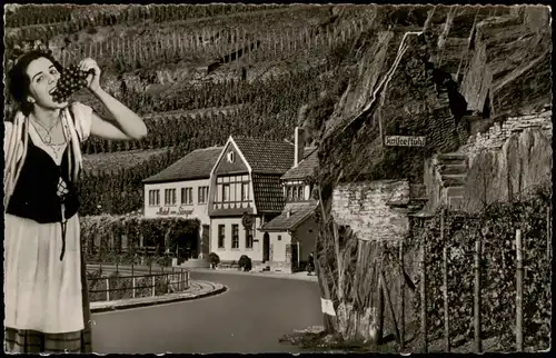 Walporzheim-Bad Neuenahr-Ahrweiler  Weinkönigin - Gasthaus Fotomontage 1960
