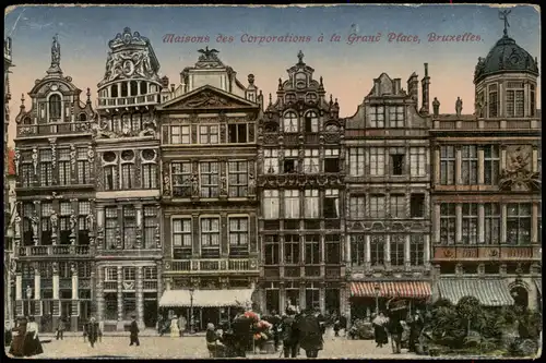 Brüssel Bruxelles Maisons des Corporations à la Grand Place 1910