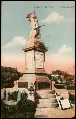 CPA Tergnier Le Monument, Denkmal 1933