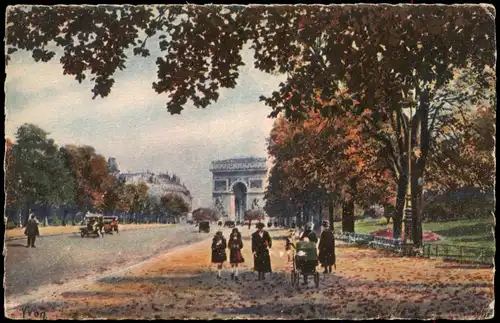 (Passy)-Paris L'Avenue du Bois de Boulogne Avenue Künstlerkarte 1930