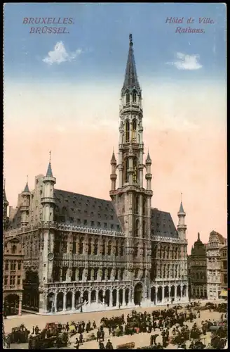 Brüssel Bruxelles Hôtel de Ville, Rathaus, Town Hall Building 1910