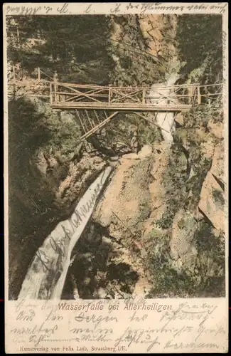 Oppenau Wasserfälle bei Allerheiligen Waterfall River Falls 1899