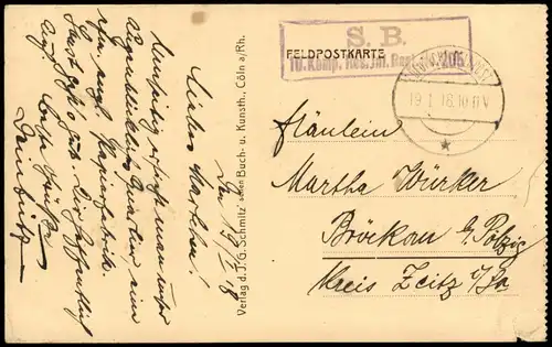 CPA .Frankreich Frankreich France - Fabrik 1916 gel. Feldpoststempel