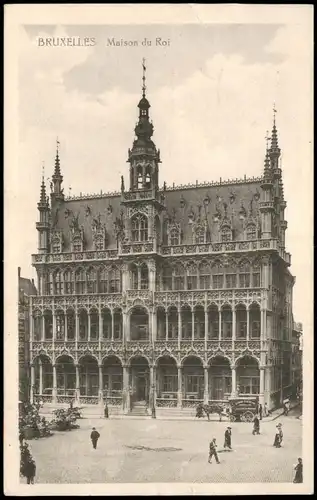 Postkaart Brüssel Bruxelles Königliche Palast 1916  gel. Feldpoststempel WK1