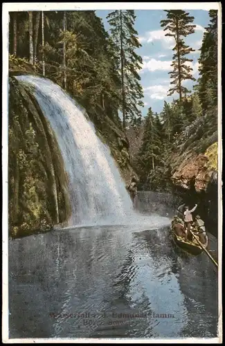 Postcard Jonsdorf (CZ) Janov Edmundsklamm - Boot 1924