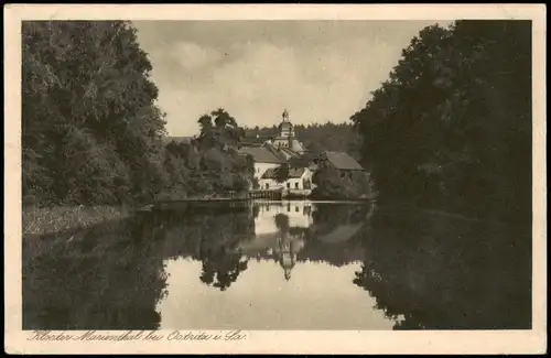 Ostritz (Oberlausitz) Wostrowc Kloster St. Marienthal - Flußpartie 1928