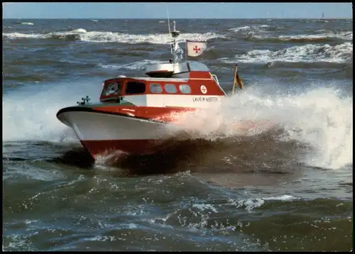 Spenden-Fotokarte DGzRS Strandrettungsboot Wilhelm Hübotter 1980