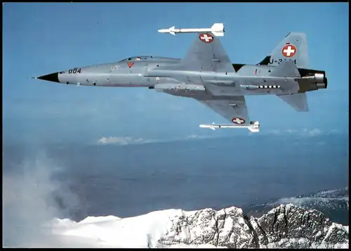 Ansichtskarte  F-5 E Tiger 11 Flugwesen Militär Düsenjet der Schweiz 2000