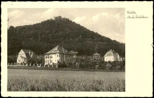 Ansichtskarte Görlitz Zgorzelec Häuser an der Landeskrone 1938