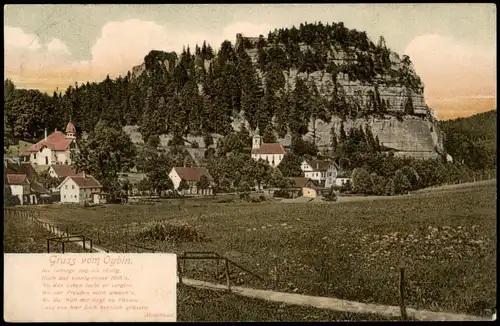 Ansichtskarte Oybin Gruss vom Oybin color Ansicht 1907