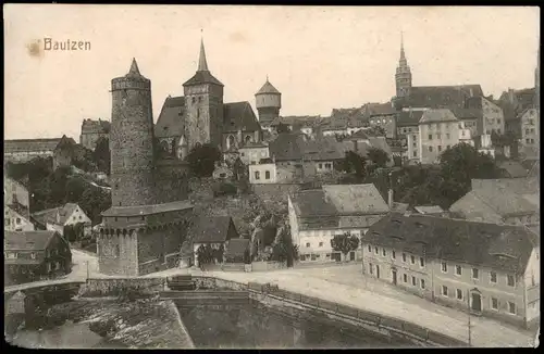 Ansichtskarte Bautzen Budyšin Stadtpartie 1912