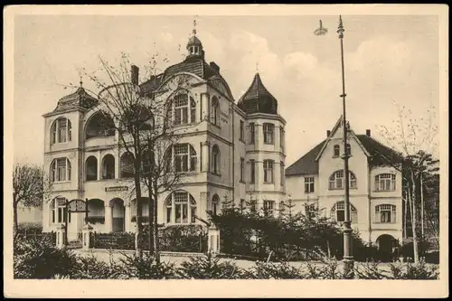 Ansichtskarte Ahlbeck (Usedom) Haus Meereswarte u. Am Waldessaum 1916