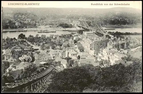 Blasewitz-Dresden Rundblick von der Schwebebahn 1916  gel. Feldpost WK1