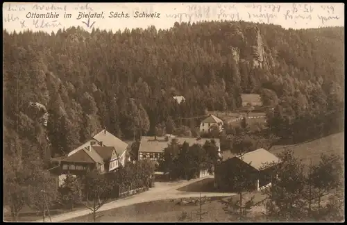 Ansichtskarte Rosenthal-Rosenthal-Bielatal Ottomühle im Bielatal 1927