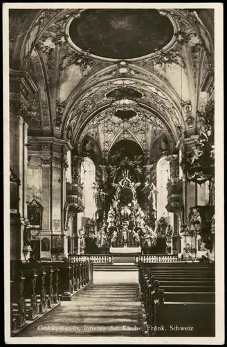 Ansichtskarte Gößweinstein Inneres der kat. Kirche 1930