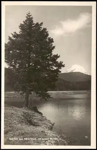 Ansichtskarte Seefeld mit hoher Munde 1930