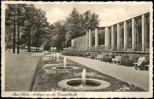 Ansichtskarte Bad Elster Wandelhalle 1939  gel. Sonderstempel