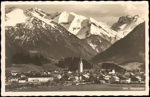 Ansichtskarte Oberstdorf (Allgäu) Stadtblick 1932