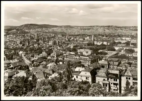 Ansichtskarte Stuttgart Totale - Fotokarte 1954