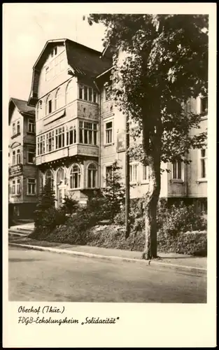 Ansichtskarte Oberhof (Thüringen) FOGB-Echolungsheim Solidarität 1959