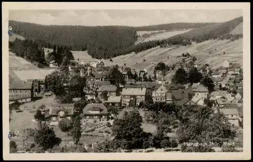 Ansichtskarte Manebach-Ilmenau Panorama-Ansicht Totalansicht 1954