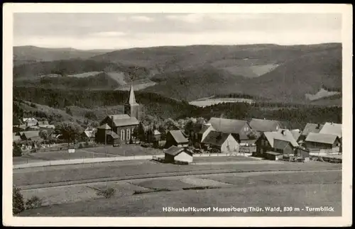 Ansichtskarte Masserberg Panorama-Ansicht Turmblick 1958