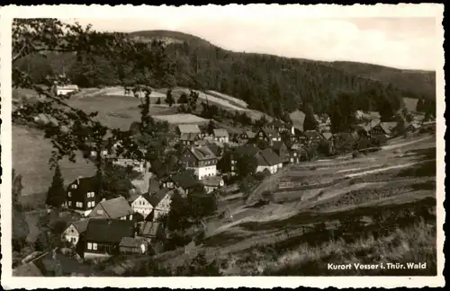 Ansichtskarte Vesser-Suhl Panorama-Ansicht 1962