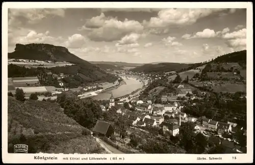 Ansichtskarte Königstein (Sächsische Schweiz) Stadt M. Seidel Schmilka 1930