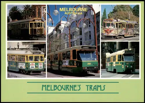 Postcard Melbourne Verkehr/KFZ - Straßenbahn Tram 1999