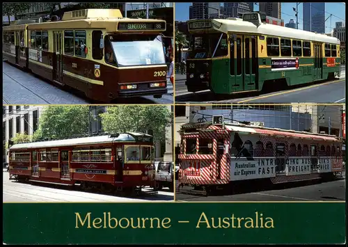 Postcard Melbourne Melbourne's famous trams. Straßenbahn 2002